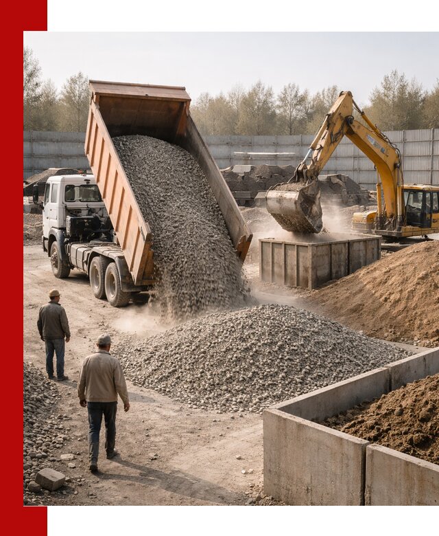 Доставка нерудных материалов с погрузкой и разгрузкой в Ивантеевке