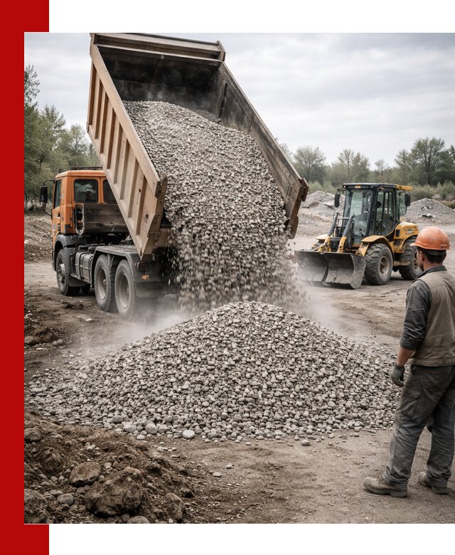 Доставка щебня в Ивантеевке крупными и мелкими фракциями