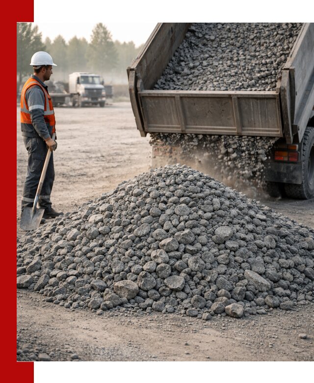 Гранитный щебень фракции 100–201 для строительства в Ивантеевке