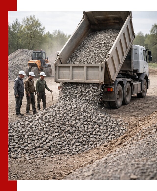 Доставка гравийного щебня фракции 70-120 в Ивантеевке