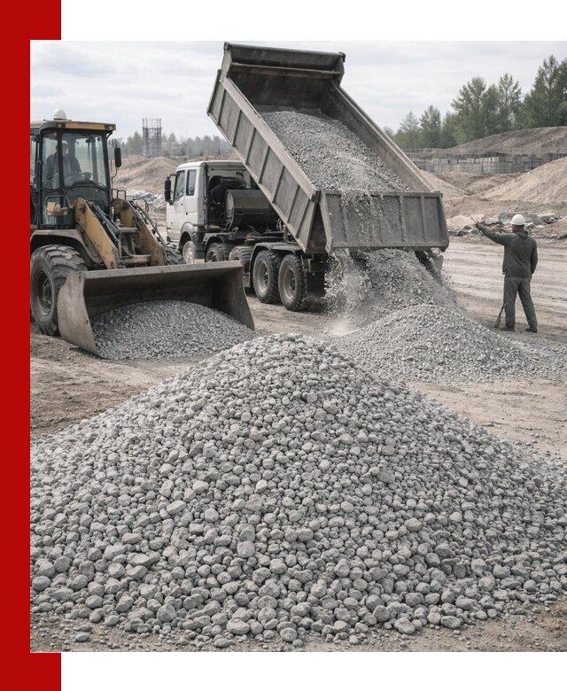 Доставка известнякового щебня фр. 5–20 в Ивантеевке