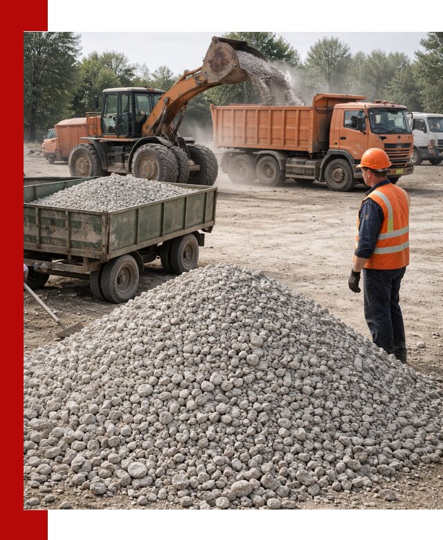 Доставка известнякового щебня фракция 20–40 в Ивантеевке