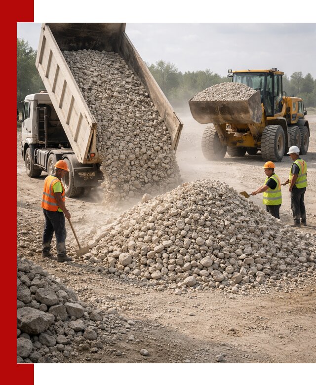 Доставка известнякового щебня фр. 40-70 в Ивантеевке