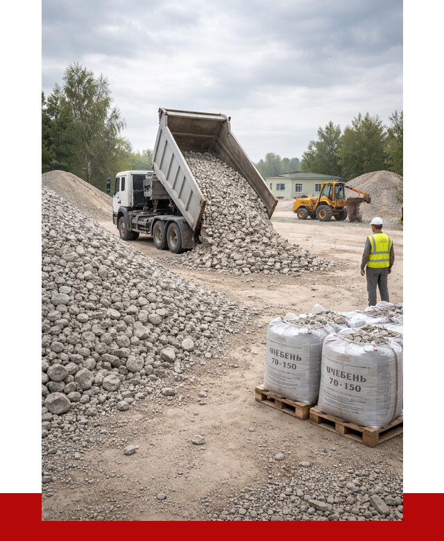 Известняковый щебень фракция 70-150 в Ивантеевке от 1286 р. | ПРОНЕРУДВнт