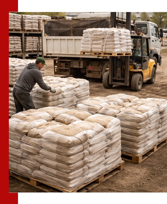 Карьерный песок в мешках с доставкой в Ивантеевке