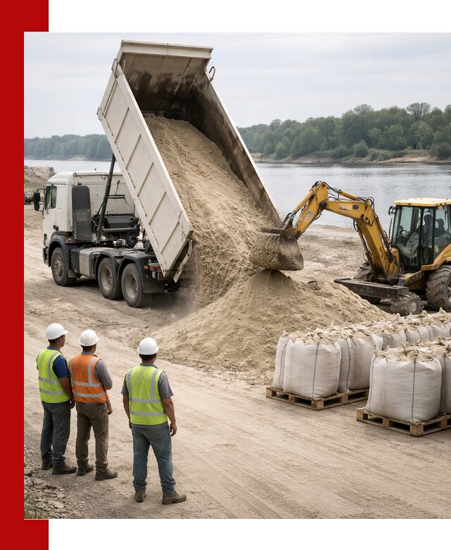 Доставка речного песка в Ивантеевке самосвалами и погрузкой