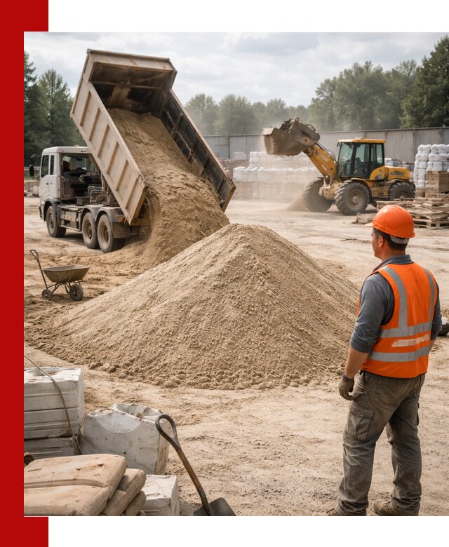 Доставка строительного песка с самосвалом в Ивантеевке