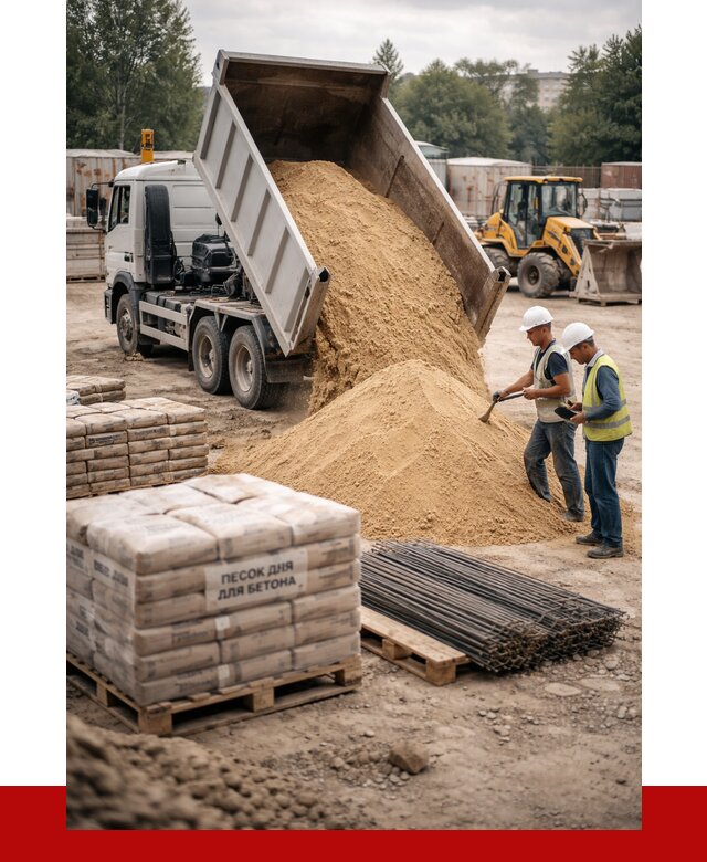 Песок для бетона в Ивантеевке от 2572 р. с доставкой, ПРОНЕРУДВнт