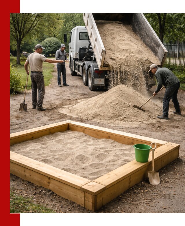 Песок для песочницы с доставкой в Ивантеевке недорого и чистый