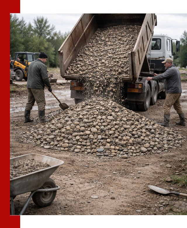 Доставка гальки речной оптом и в розницу в Ивантеевке