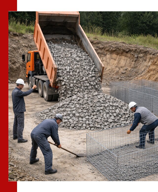 Камень для габионов с доставкой в Ивантеевке быстро и надёжно