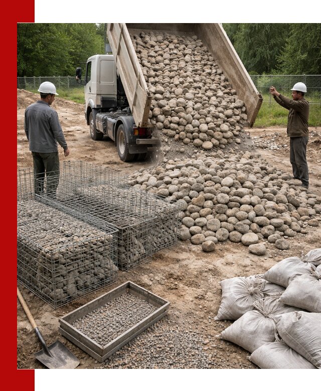 Камень для габионов фракция 70–151 в Ивантеевке