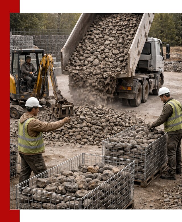 Камень для габионов фракция 100–201 в Ивантеевке