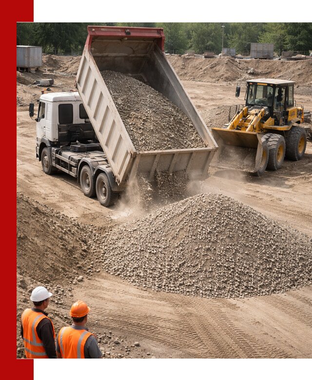 Щебень с песком (ЩГПС С2) с доставкой в Ивантеевке