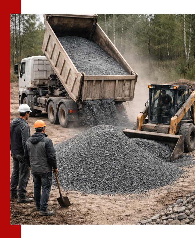 Гранитный отсев 0-5 с доставкой и разгрузкой в Ивантеевке