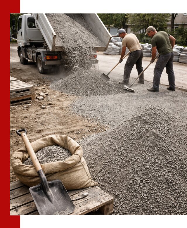 Отсев для тротуарной плитки в Ивантеевке — доставка и укладка