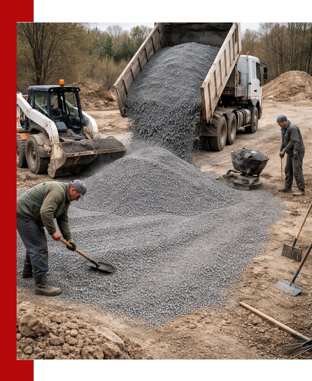 Отсев для подсыпки в Ивантеевке — доставка и подсыпка на участок