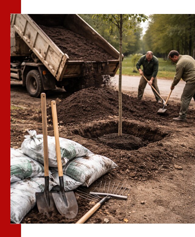 Грунт для посадки деревьев в Ивантеевке — доставка и подготовка почвы