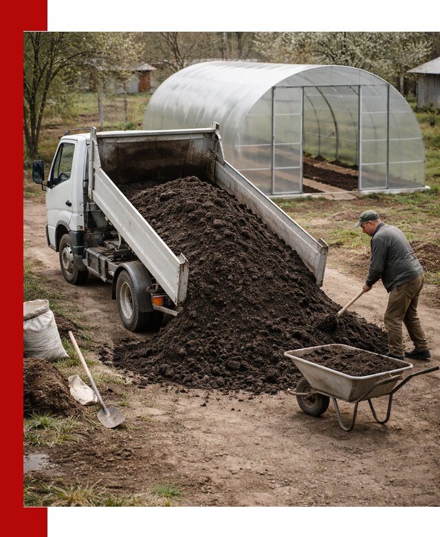 Чернозем для теплицы с доставкой в Ивантеевке