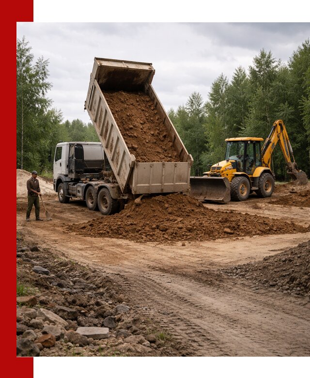 Доставка суглинка самосвалами в Ивантеевке подсыпка и планировка