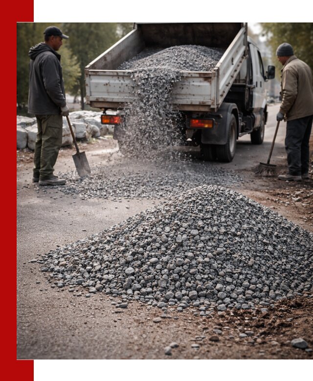 Гранитная крошка для посыпки дорог и тротуаров в Ивантеевке