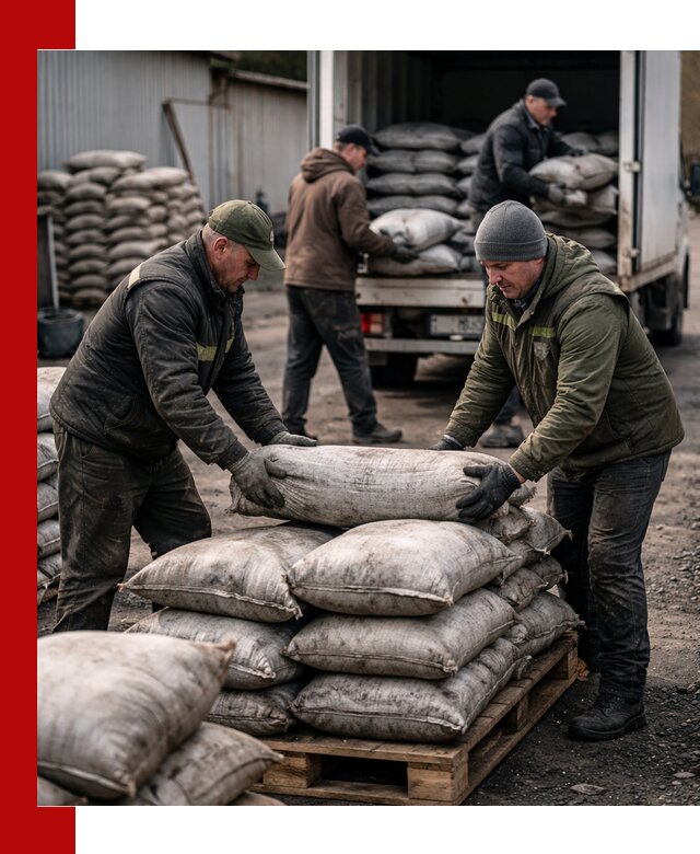 Доставка угля в мешках по выгодным ценам в Ивантеевке