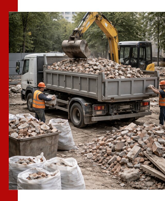 Вывоз строительного мусора в Ивантеевке с самосвалами и контейнерами