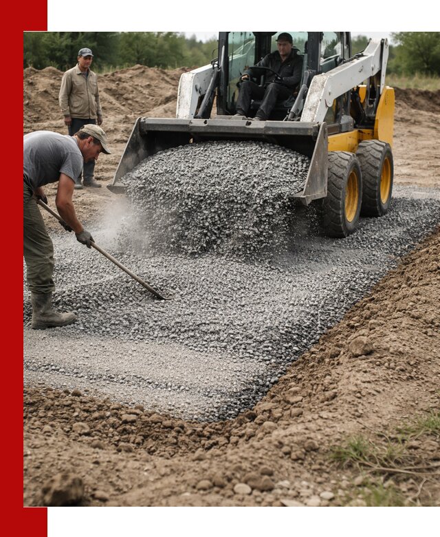 Устройство щебеночной подушки в Ивантеевке для дорог и фундаментов